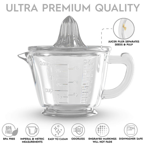 CuttleLab lemon and lime juicer reamer for easy citrus squeezing.