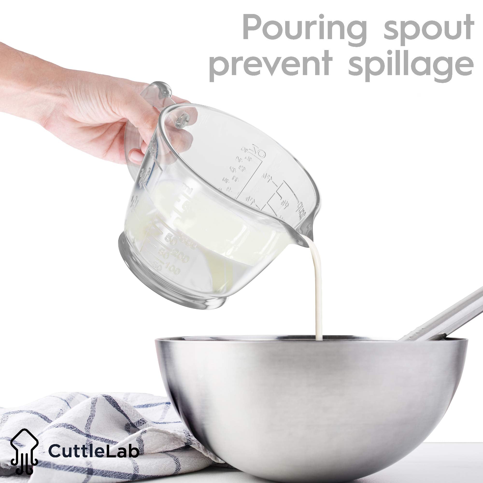CuttleLab engraved measurements stay clear after washing for consistent recipes.