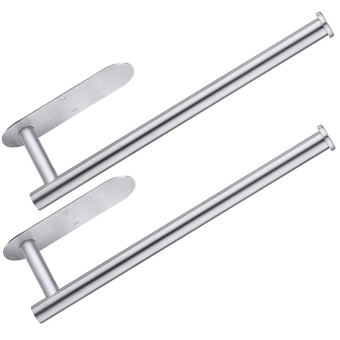 CUXIXA under-cabinet paper towel holder with adhesive for sturdy kitchen organization.