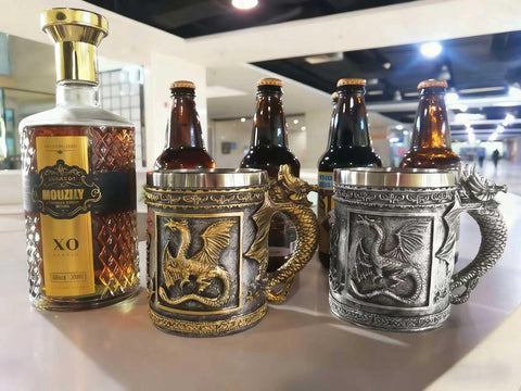 Wide-mouth dragon mug designed for easy cleaning and sipping