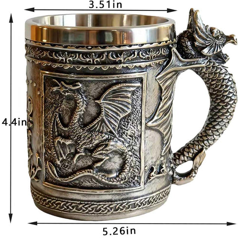 Cuzokola Hand-painted dragon mug shows unique craftsmanship.