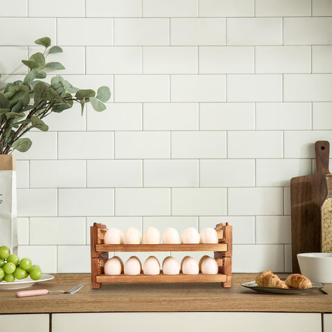 CVHOMEDECO gift idea egg rack for family and friends