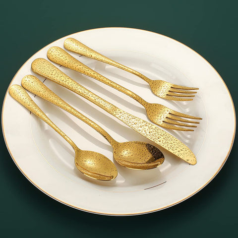 CXJY gold silverware mirror-polish close-up—premium shine that resists fading.
