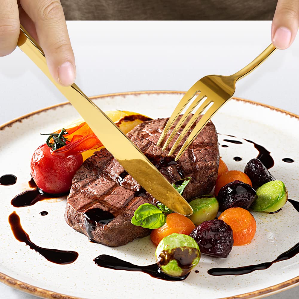 CXJY gold salad fork—ideal for salads and side dishes.