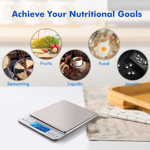 CXUNFHCL kitchen scale tare function enables accurate container weighing