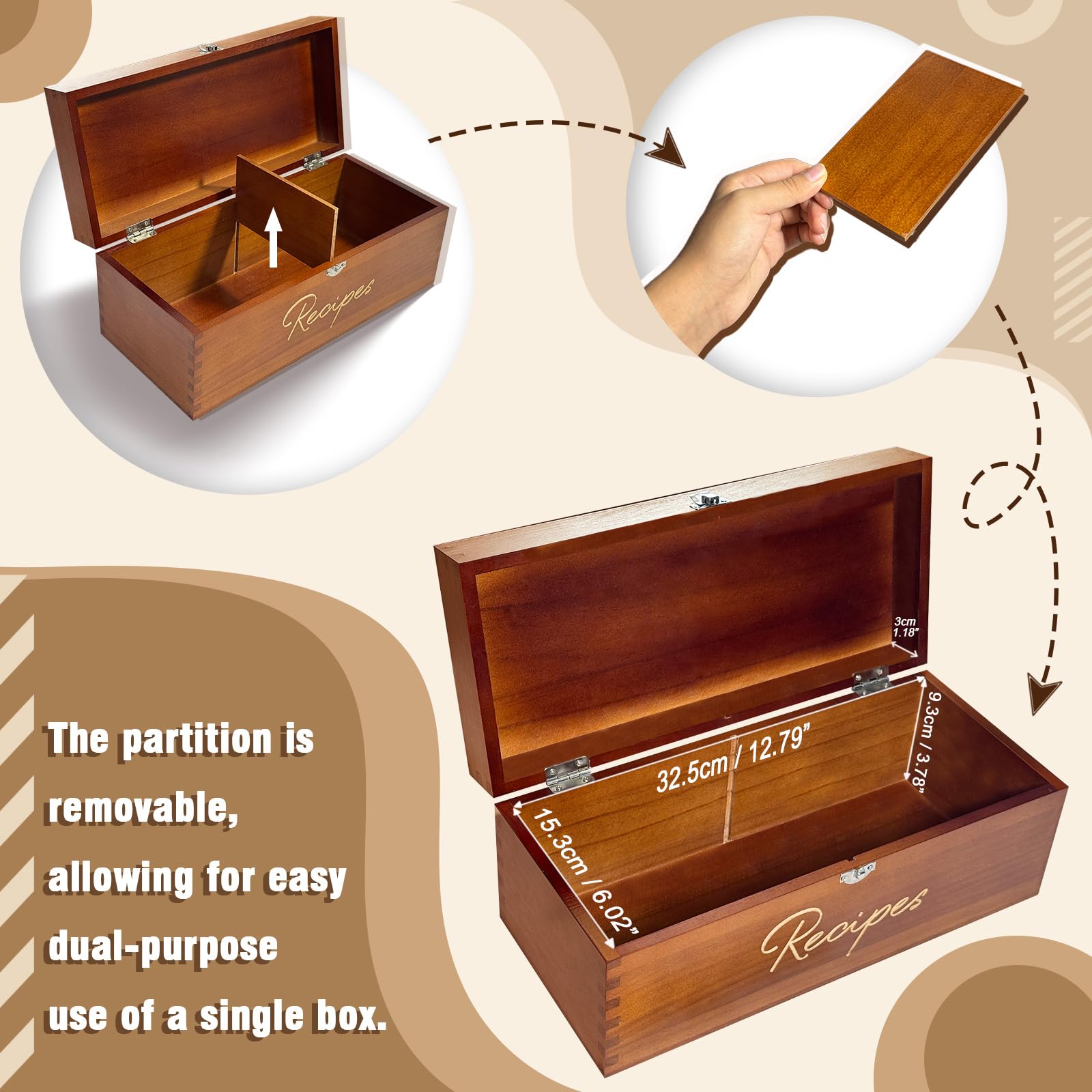 CYAOOI top groove keeps frequently used cards within easy reach.