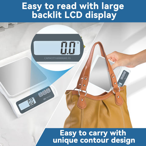 Cybergiant backlit display makes reading weight easy in dim light