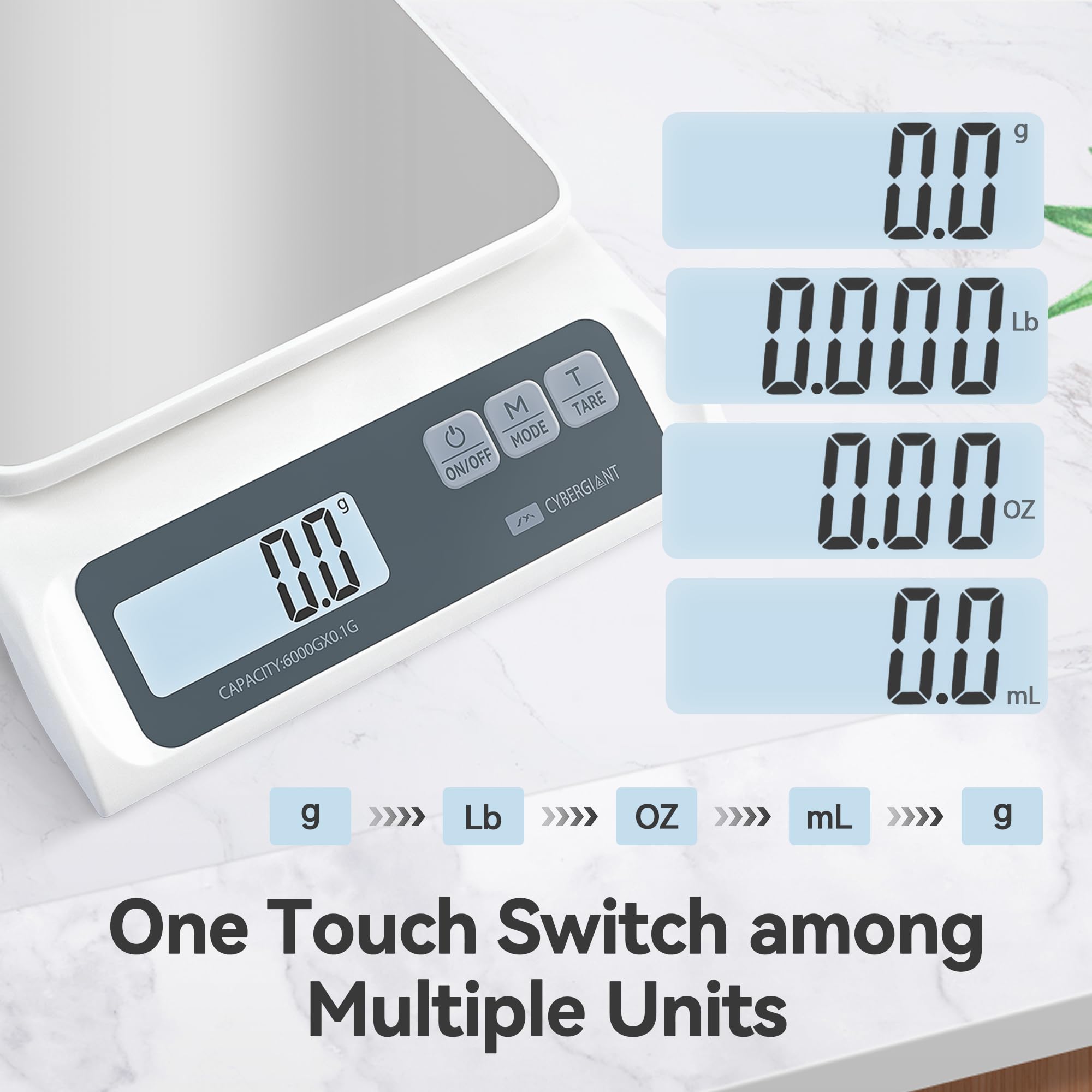 Cybergiant compact kitchen scale fits small spaces for travel cooking