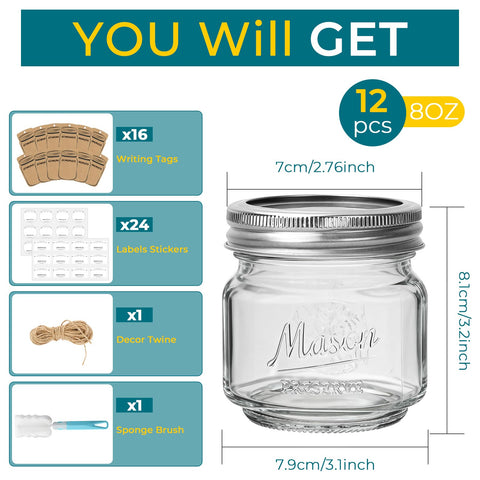 CycleMore 12-pack silver lids with airtight two-piece seal
