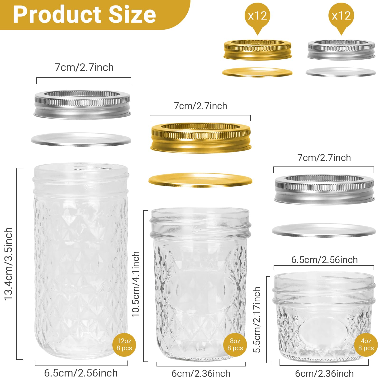 CycleMore 4oz jar close-up with band and lid for spices and herbs.
