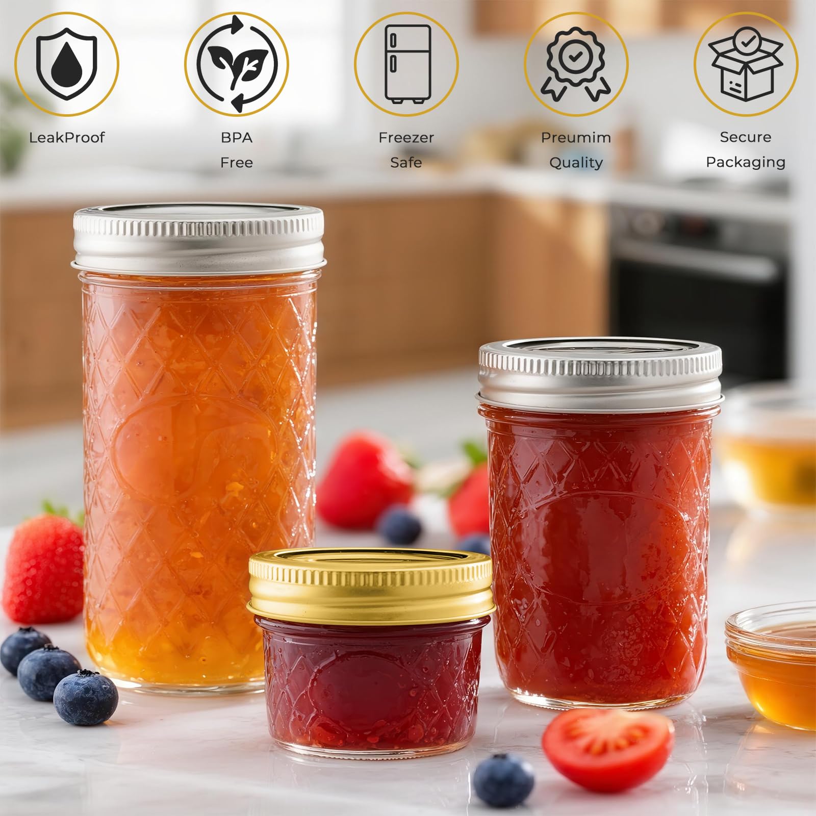 CycleMore 8oz jar filled with snacks, ideal for grab-and-go meals.