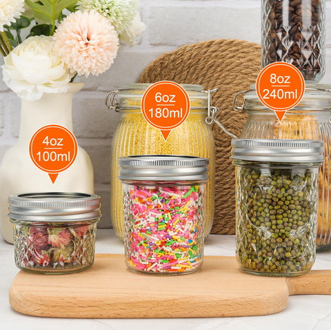 CycleMore candle-making jar 4oz clear glass, easy to fill and reuse.