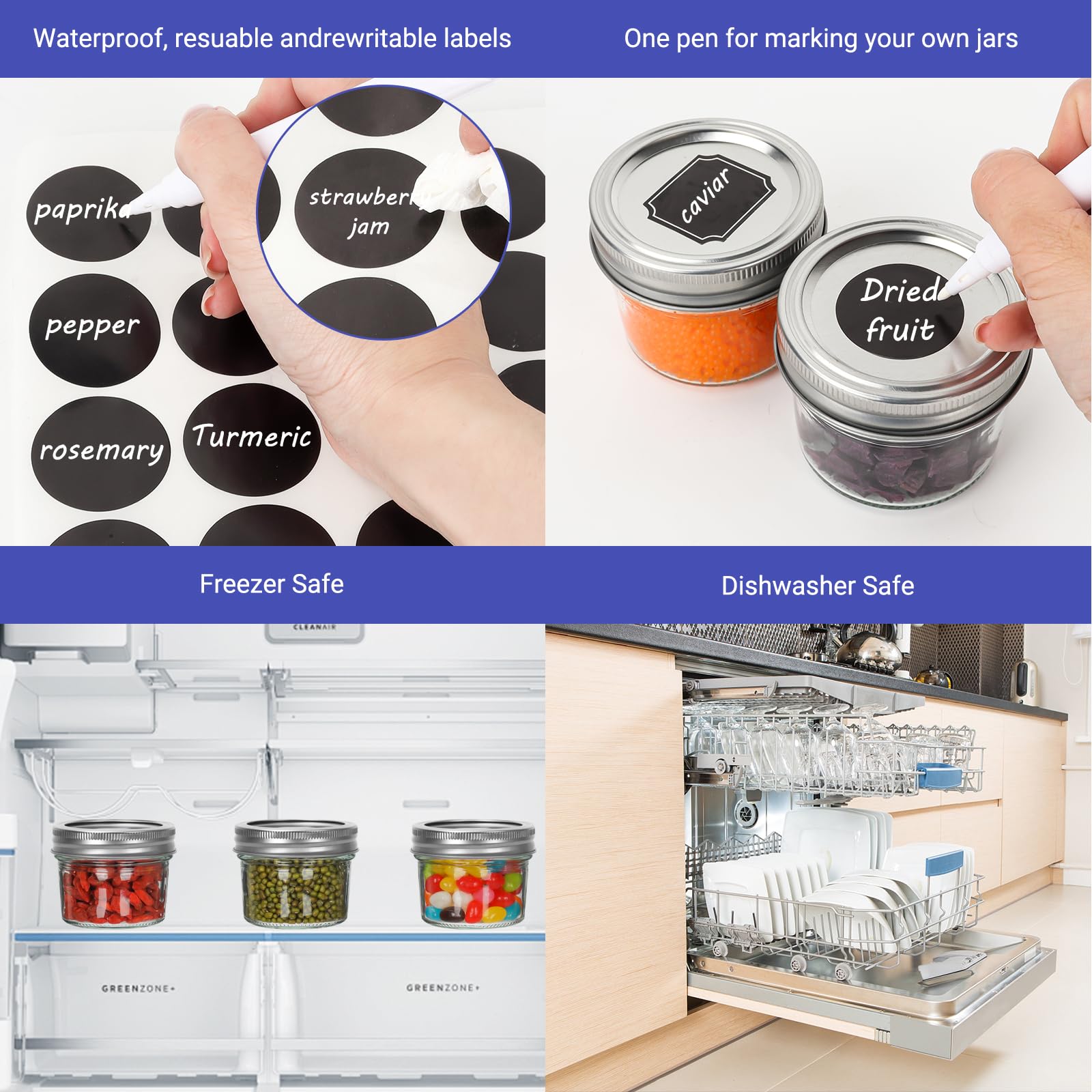 CycleMore jars perfect for honey, jelly, and other preserves on shelves.