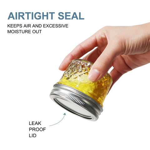 CycleMore honey-jar 4oz clear glass with airtight lid for fresh, preserved honey.