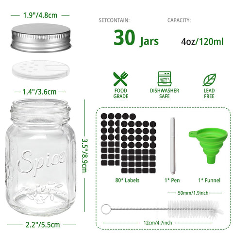 CycleMore jars with silver caps seal freshness with airtight storage.