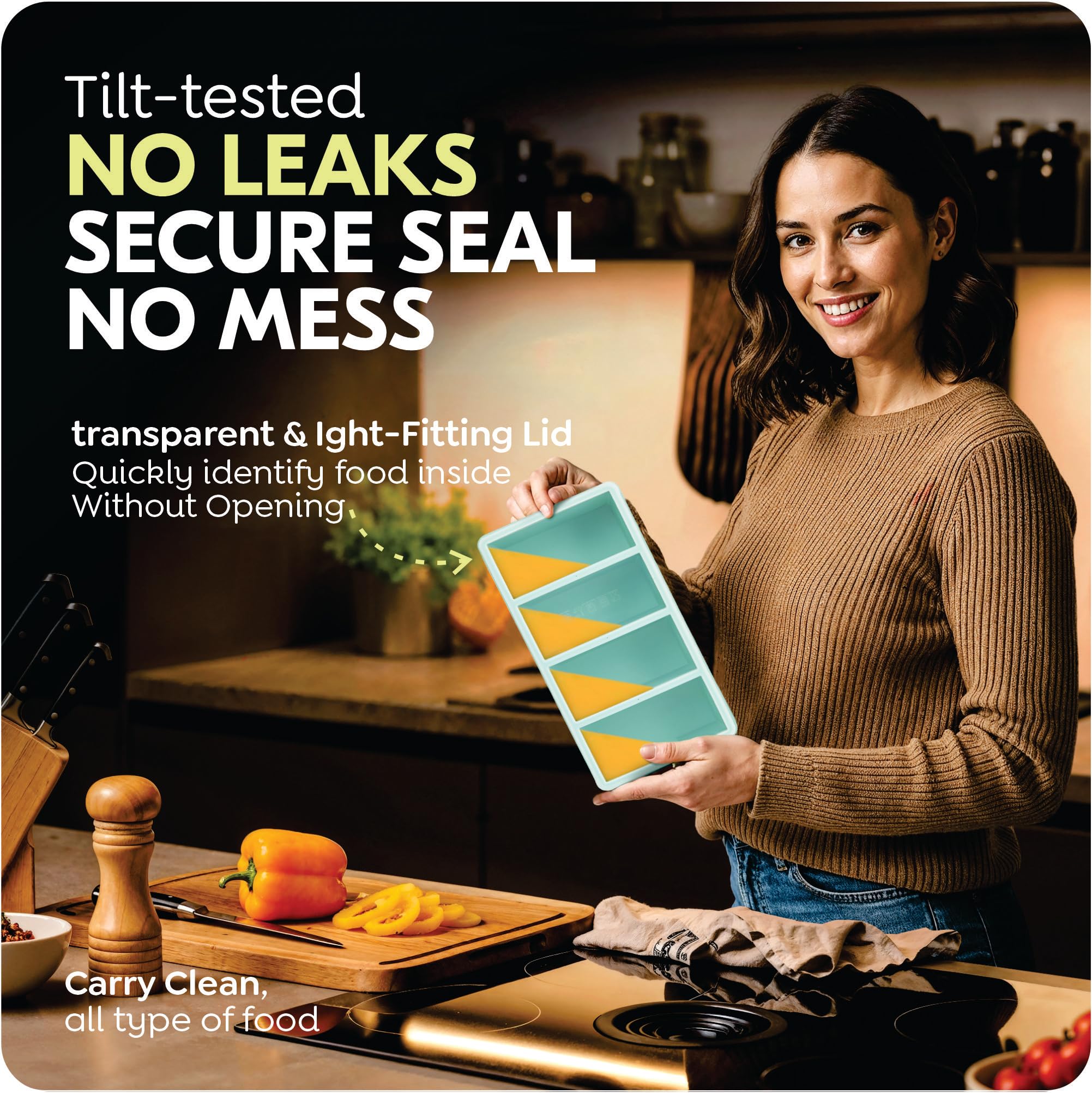 CyhHave BPA-free platinum silicone trays with reinforced top for durability