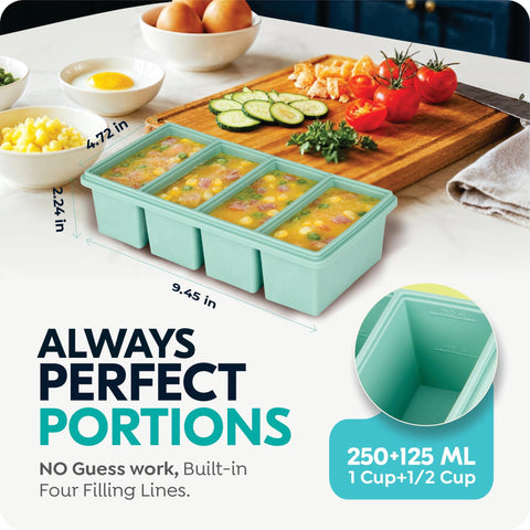 CyhHave trays with clear lids for quick food identification and leak prevention