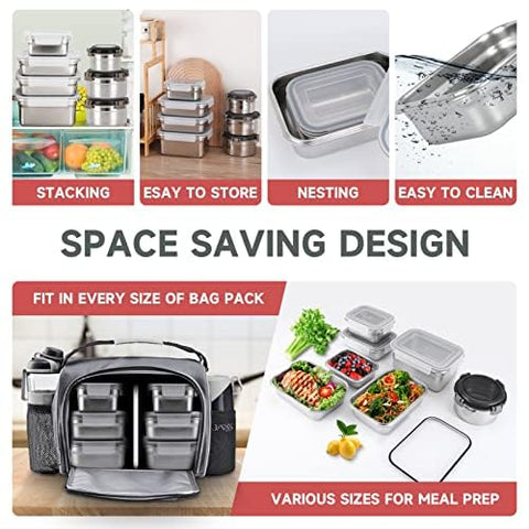 Cykorxicc nestable design saves space in fridge and cabinets.