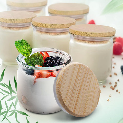 Cymuber natural bamboo lid shows unique grain patterns for eco-friendly storage.