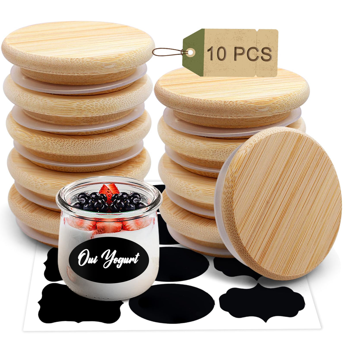 Cymuber Oui Yogurt Jar Lid with sealing rings prevents leaks.