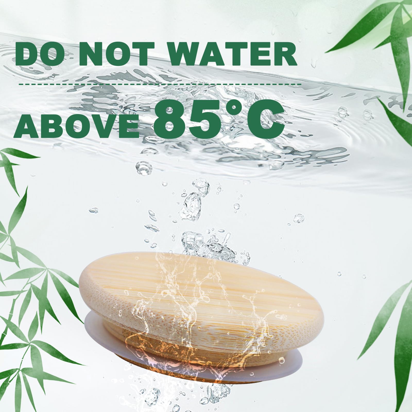 Cymuber reusable bamboo lid emphasizes sustainable, stylish kitchen storage.