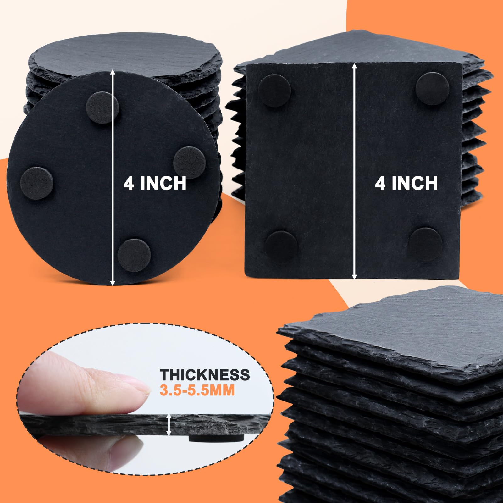 Cymuber slate coasters make a thoughtful gift for home entertaining.
