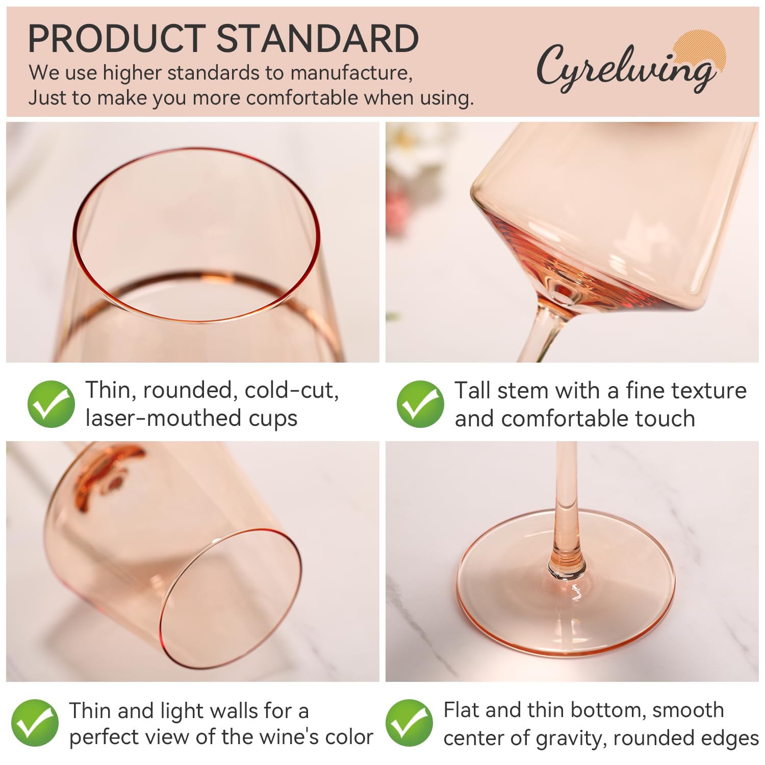 Cyrelwing 18oz large-capacity glass ideal for generous pours and lasting wine enjoyment.