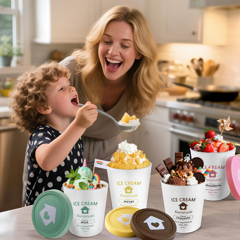 Cyrico leakproof containers stack neatly, preventing spills during freezer storage.