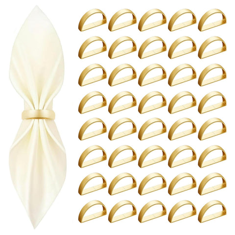 CYRYLC gold semicircle napkin ring adds subtle luxury to table settings