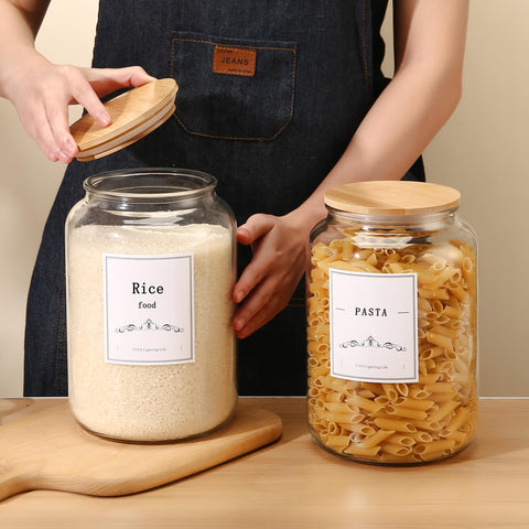 CYYKDA airtight bamboo lid with silicone seal for dryness.