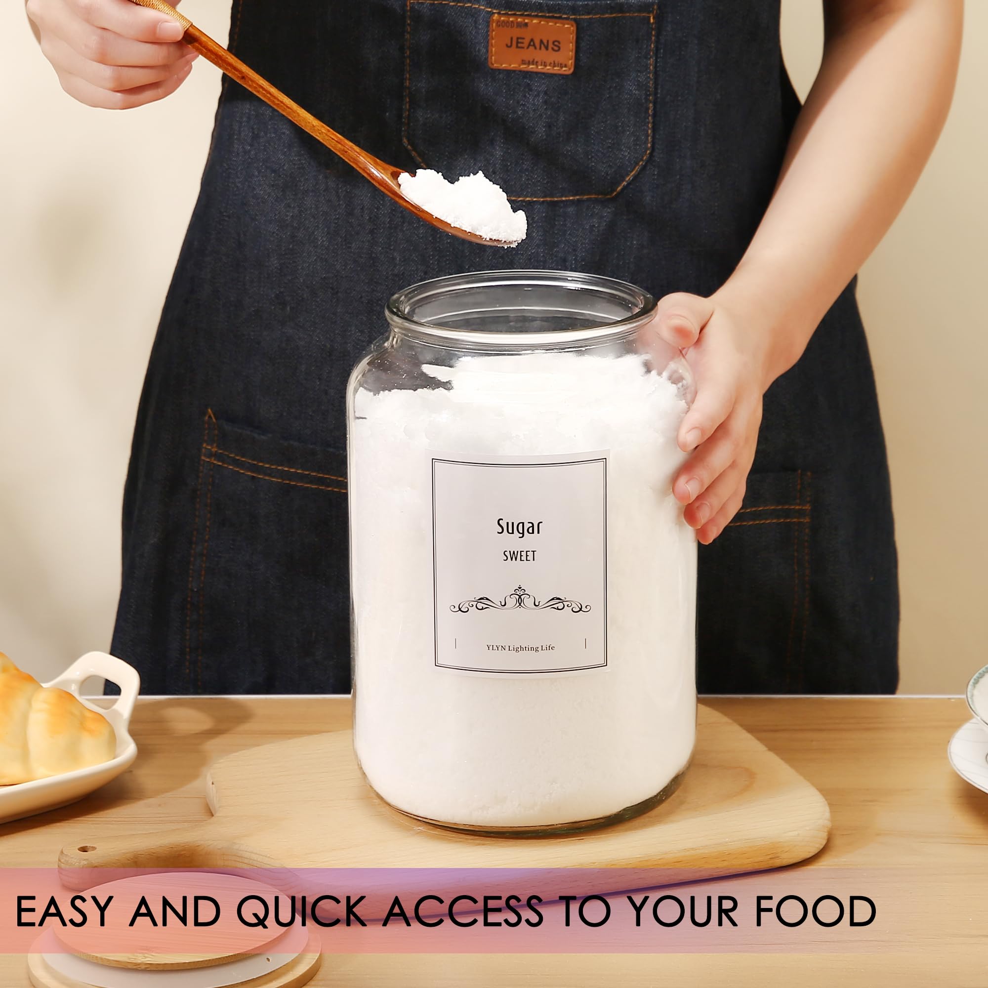 CYYKDA elegant pantry organization jar for stylish shelves.
