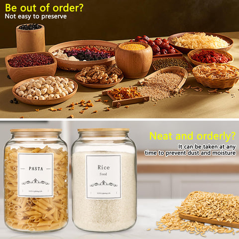 CYYKDA zero-point-nine-gallon glass jar offers bulk storage.