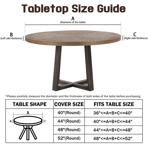 Czeservior elastic edge on round table demonstrating secure fit