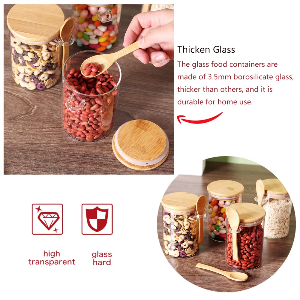 CZFWin bamboo lids and silicone seals keep contents sealed and dust-free