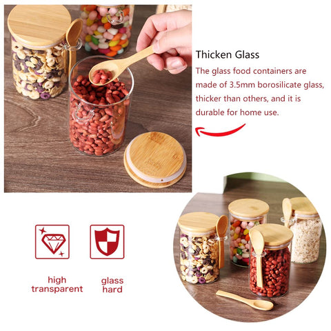 CZFWin bamboo lids and silicone seals keep contents sealed and dust-free