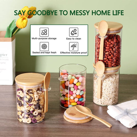 CZFWin chia pudding jar and spoon set for layered desserts