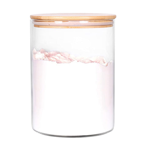 CZFWin glass flour container with airtight lid keeps flour fresh and odors contained.