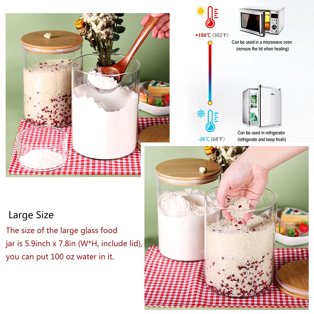 CZFWin lid with rubber seal locks in freshness for pasta, nuts, and dried fruits.