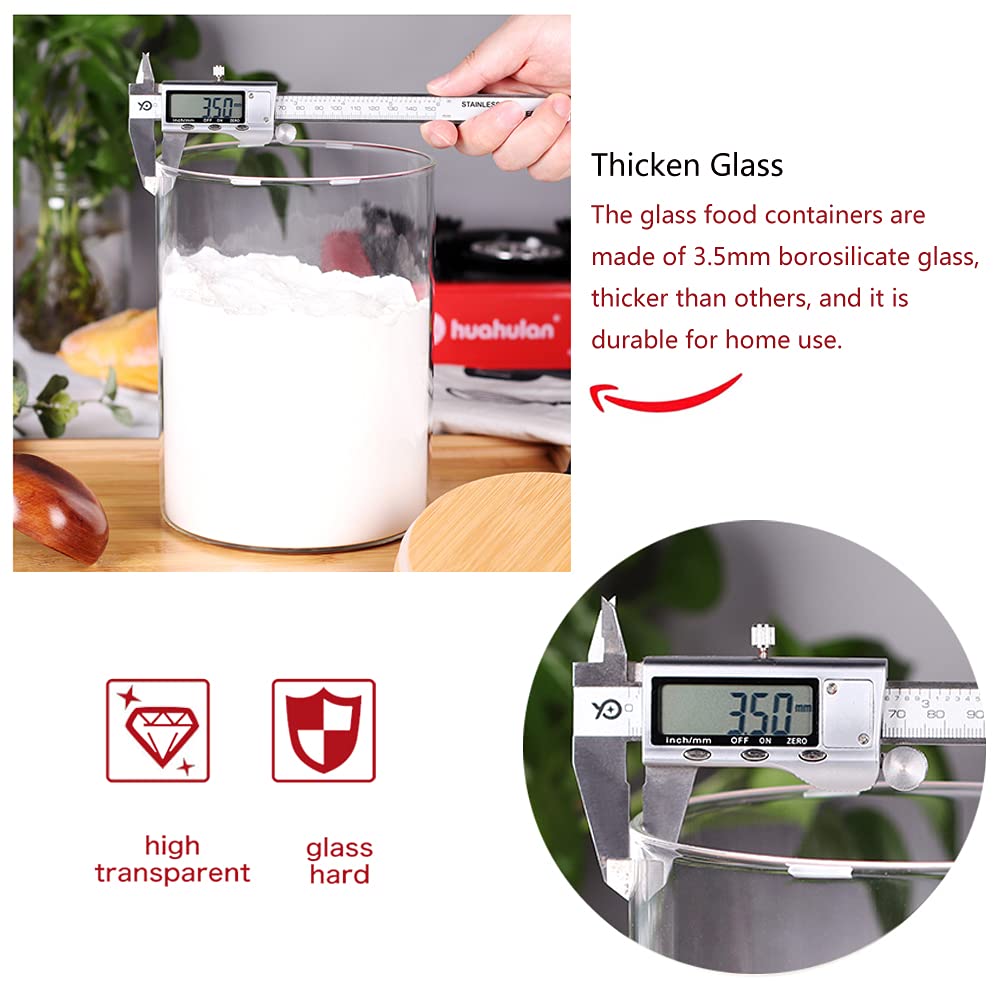 CZFWin wide-mouth glass canister facilitates easy scooping and cleaning.