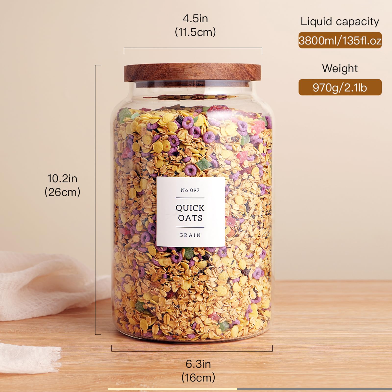 CZHQSMZ 132-label kit helps separate flour, sugar, and pasta