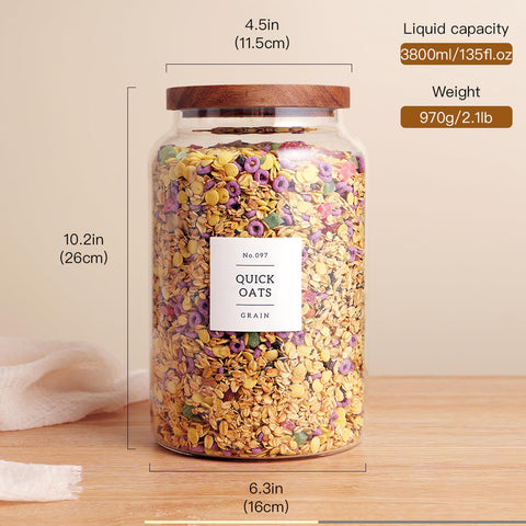 CZHQSMZ 132-label kit helps separate flour, sugar, and pasta