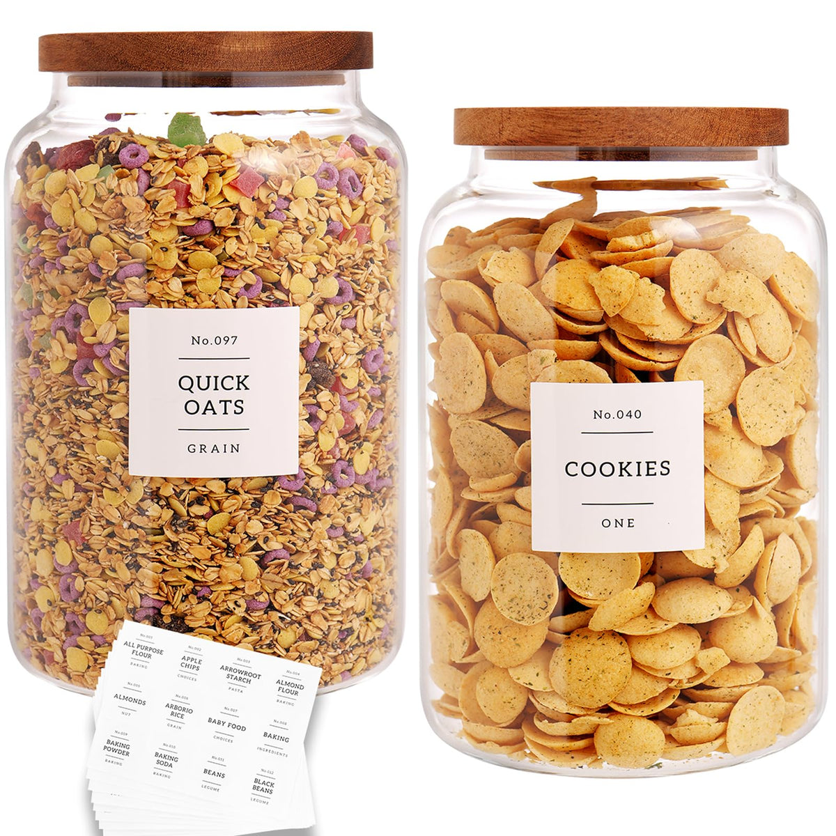 CZHQSMZ large glass pantry jar with 1 gallon capacity for flour and pantry storage