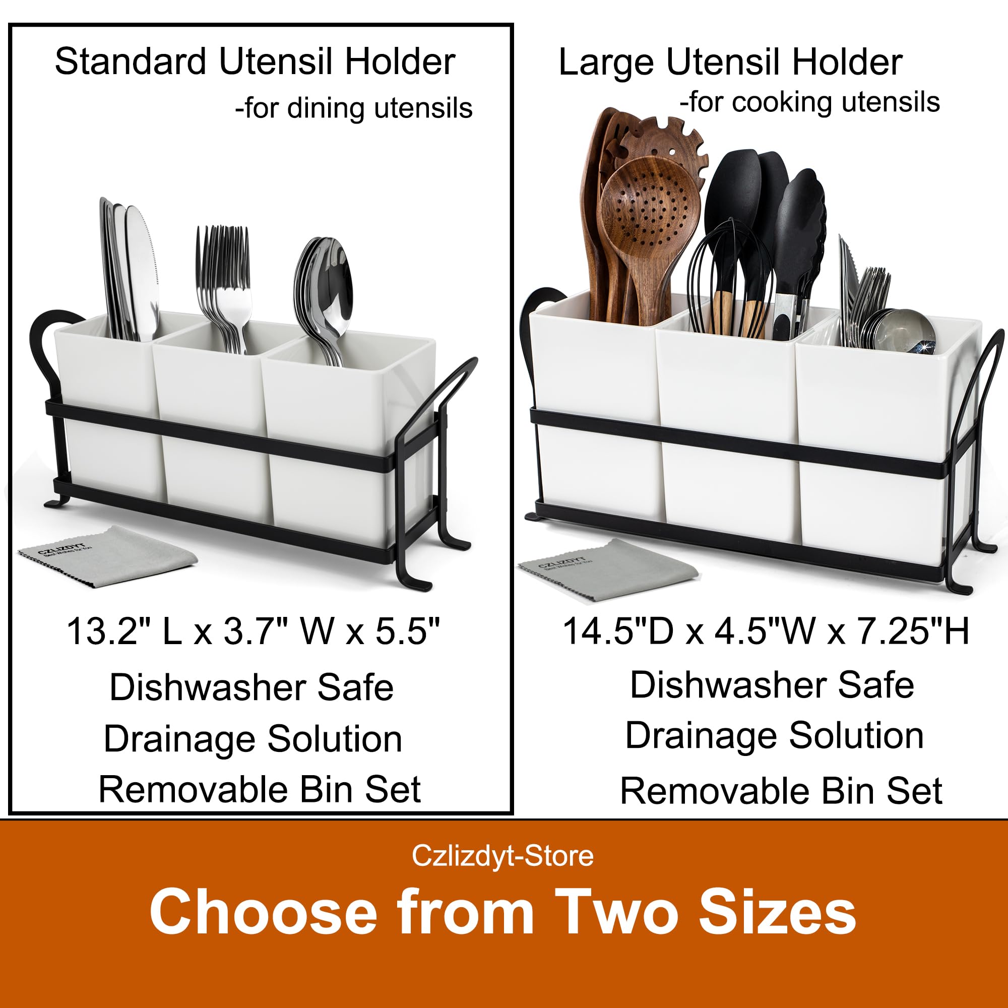 Czlizdyt buffet-style service organizer for neat utensil display