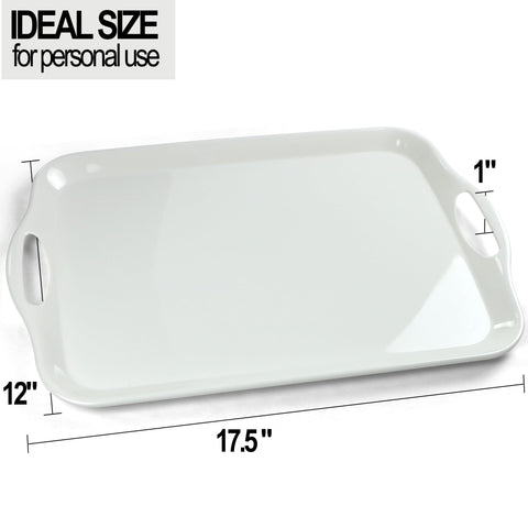 Czlizdyt dishwasher-safe melamine tray in white for quick cleanup.