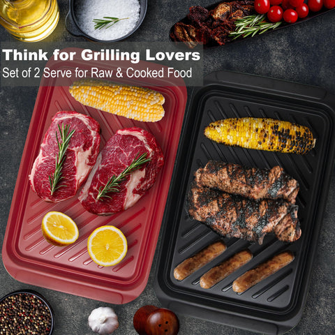 Czlizdyt grilling tray with cooked foods for serving