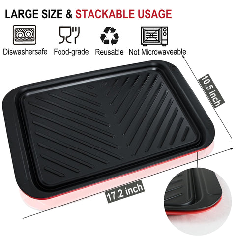 Czlizdyt melamine trays shown as heat resistant and sturdy