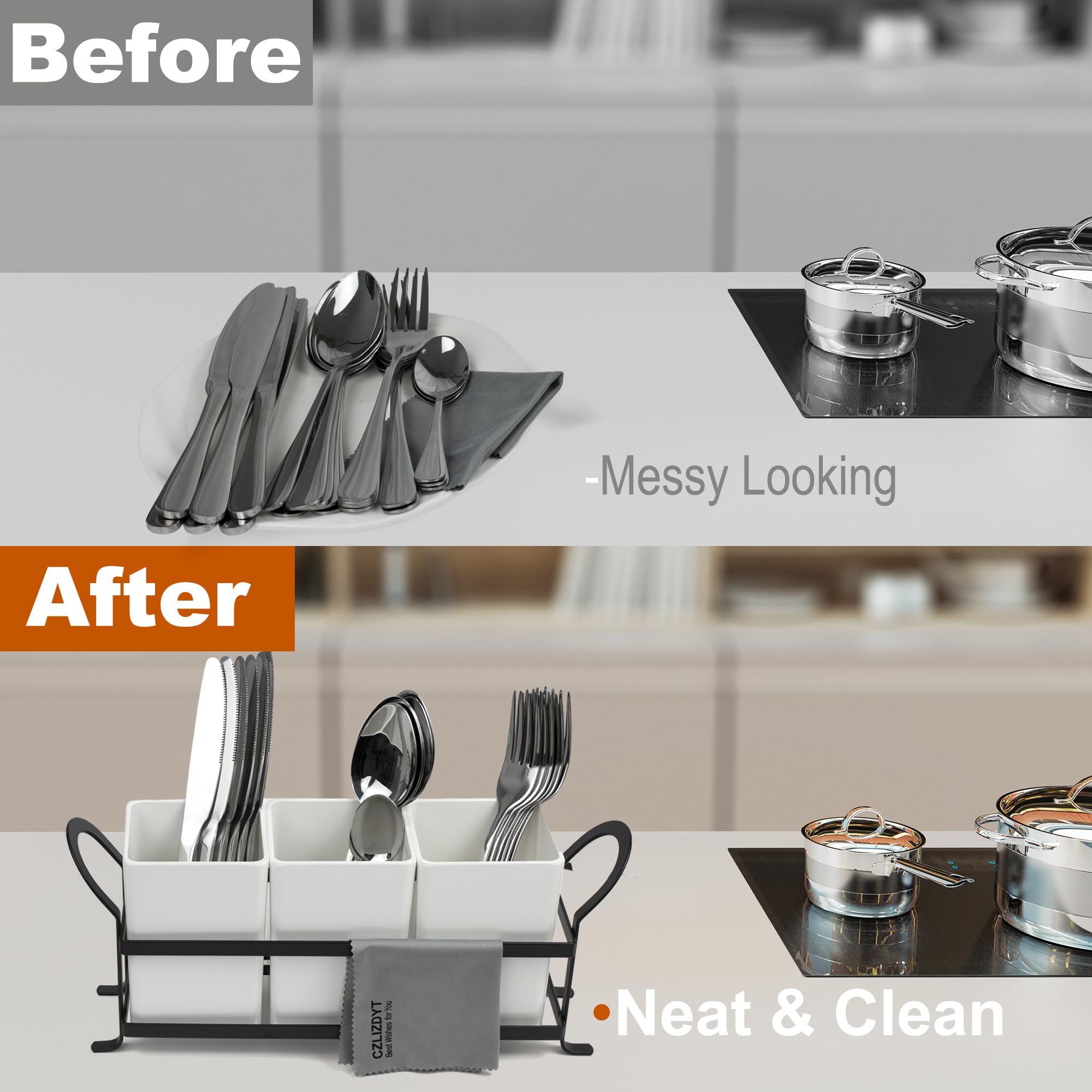 Czlizdyt silverware organizer ideal for weddings and picnics