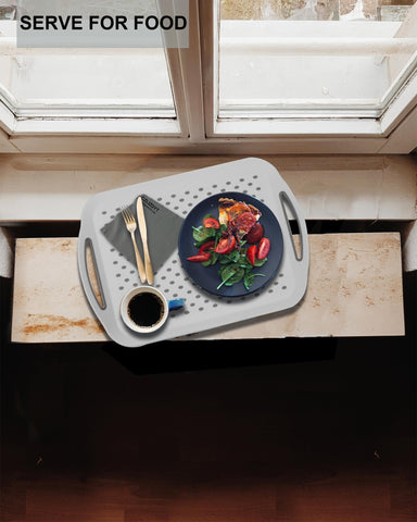 Czlizdyt set of two trays stackable for compact storage