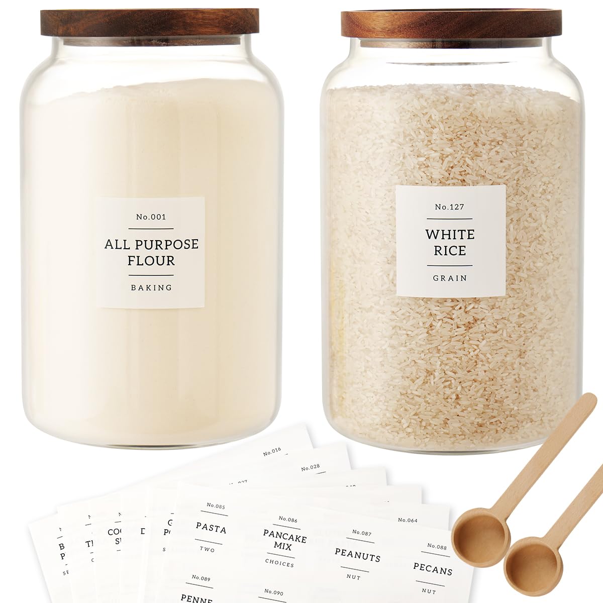 CZSZYGHBAO glass jar with airtight lid for crystal-clear pantry storage.