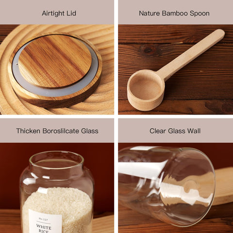 CZSZYGHBAO acacia lid close-up showing natural wood and seal